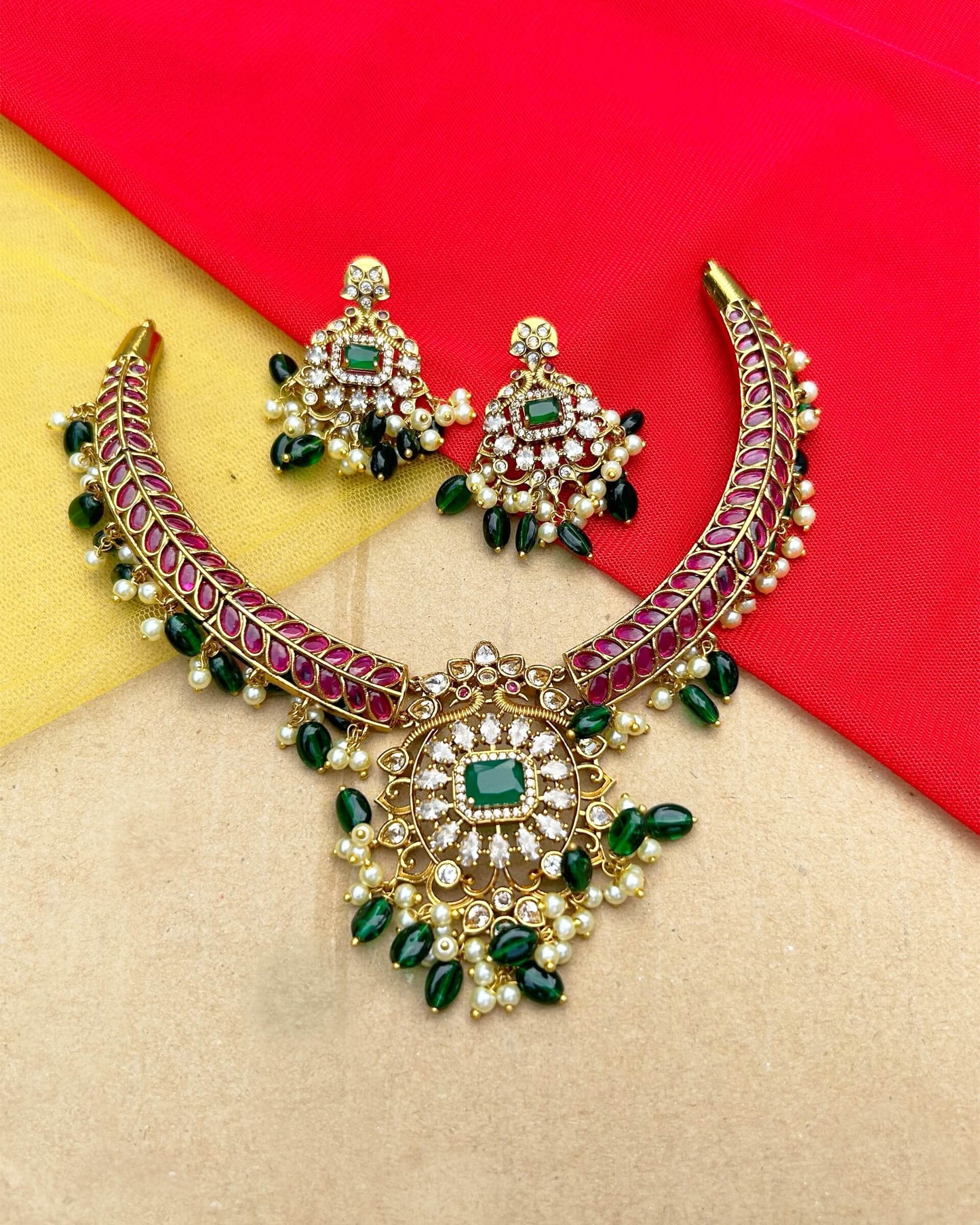 gold statement necklace