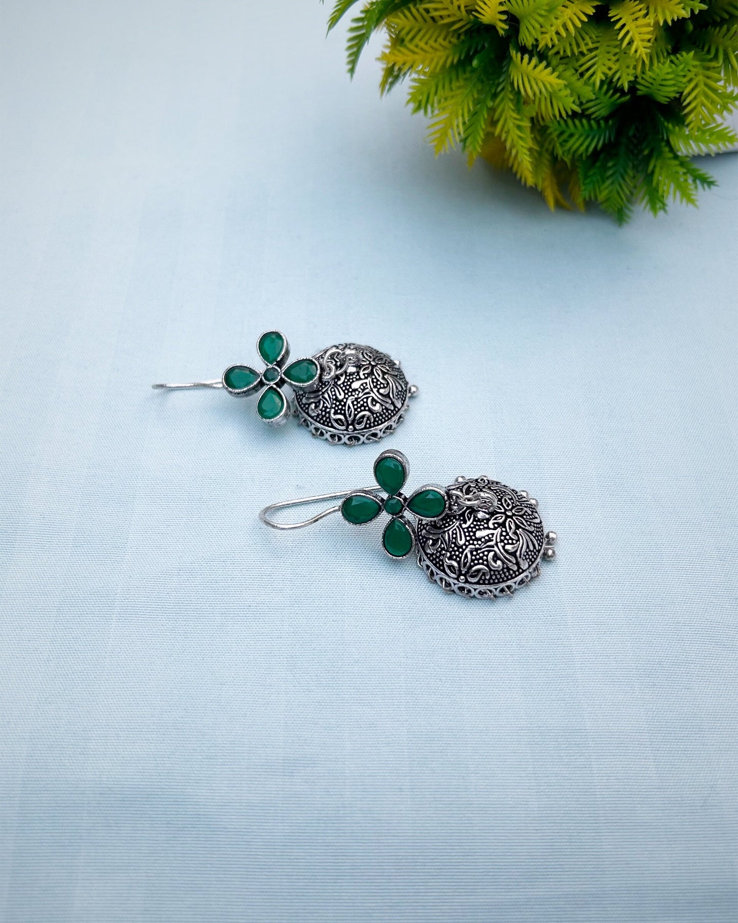 jhumka earrings oxidised