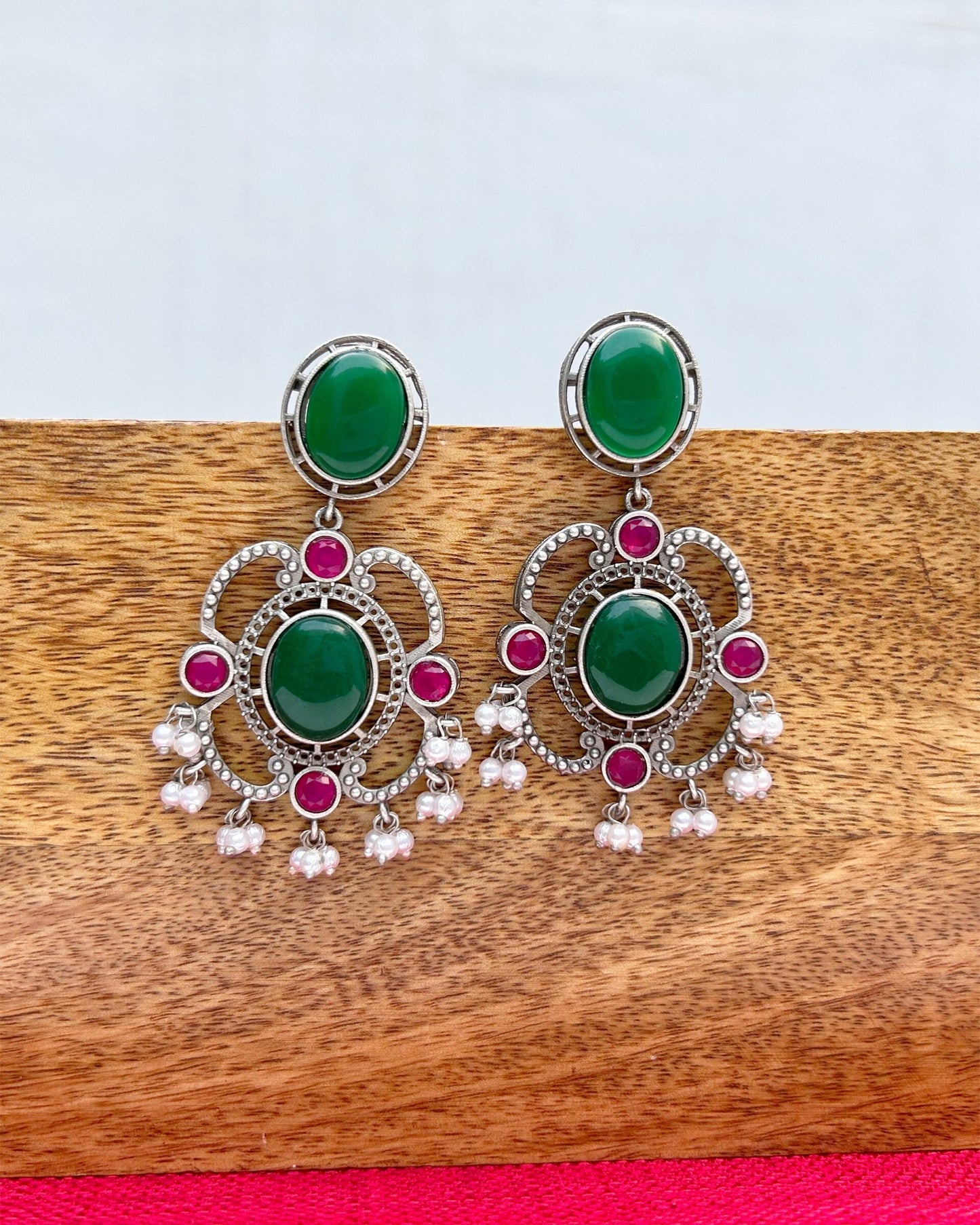 Green & Pink Aria Earring