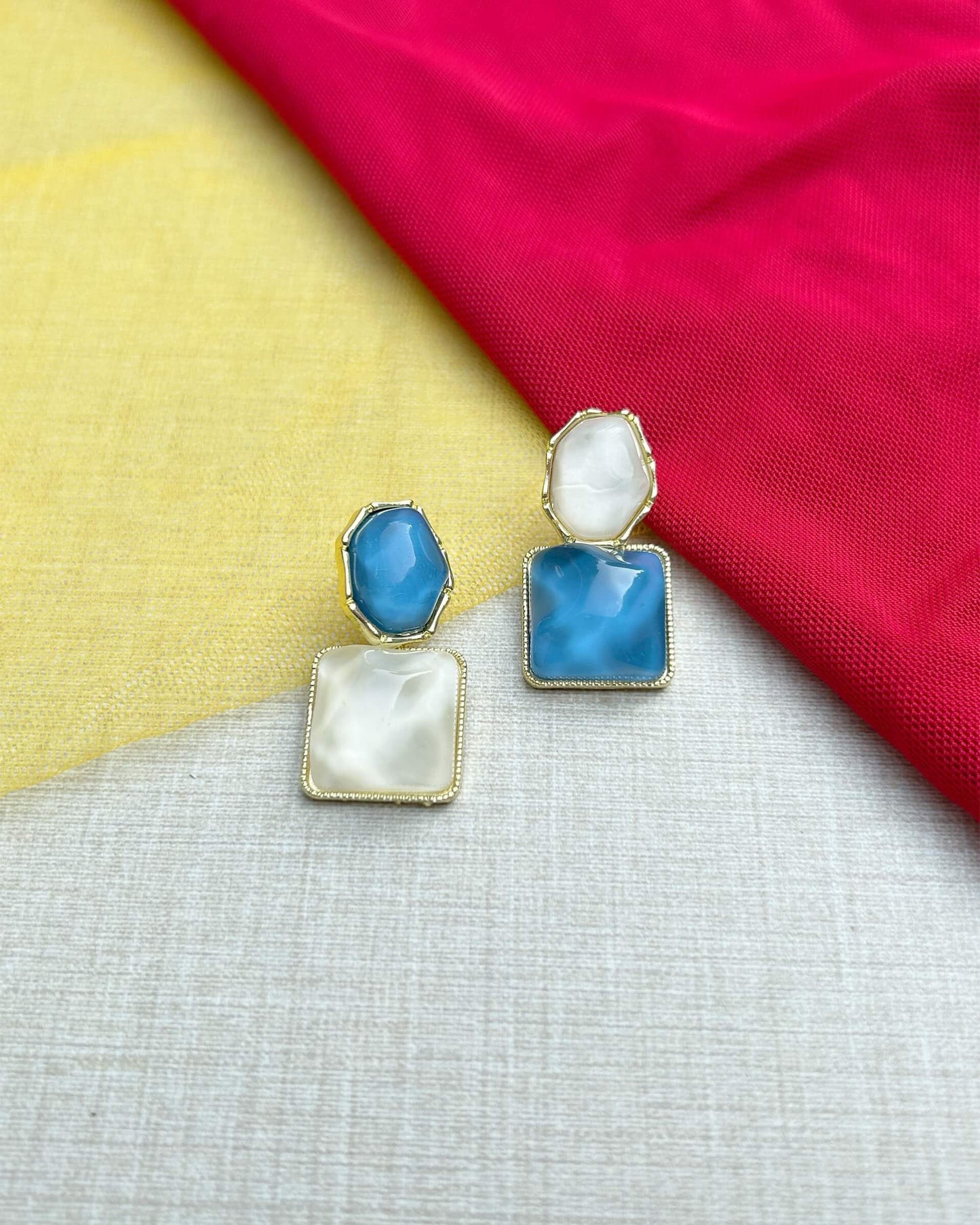 women's blue earrings