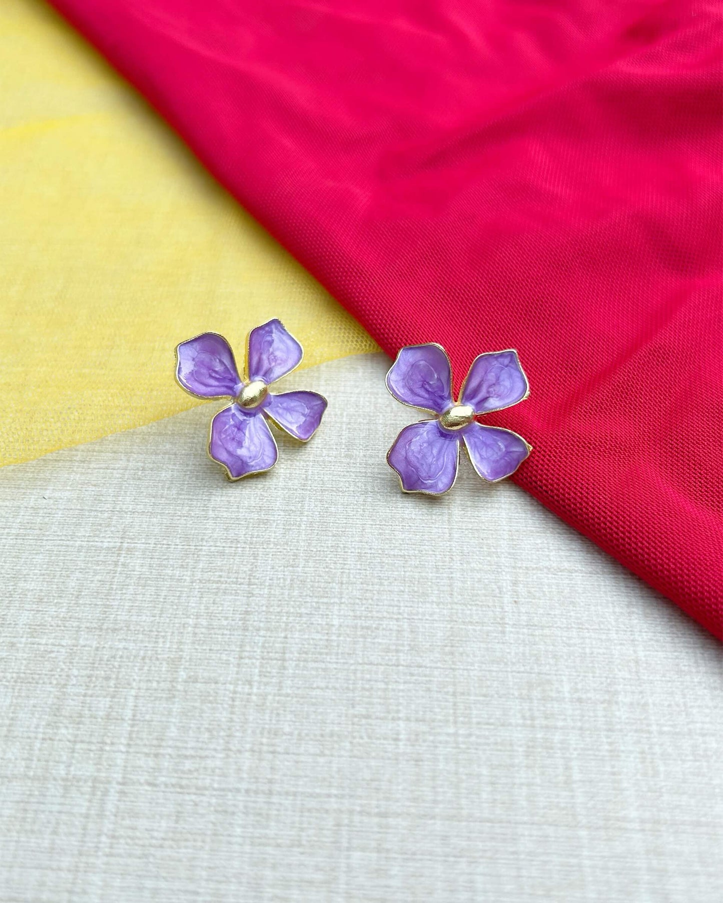 lavender color earrings