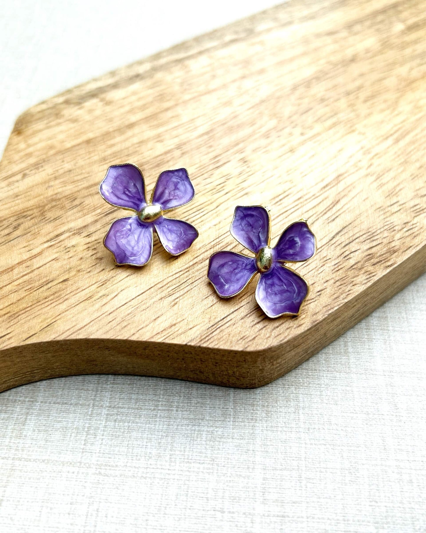 lavender color earrings