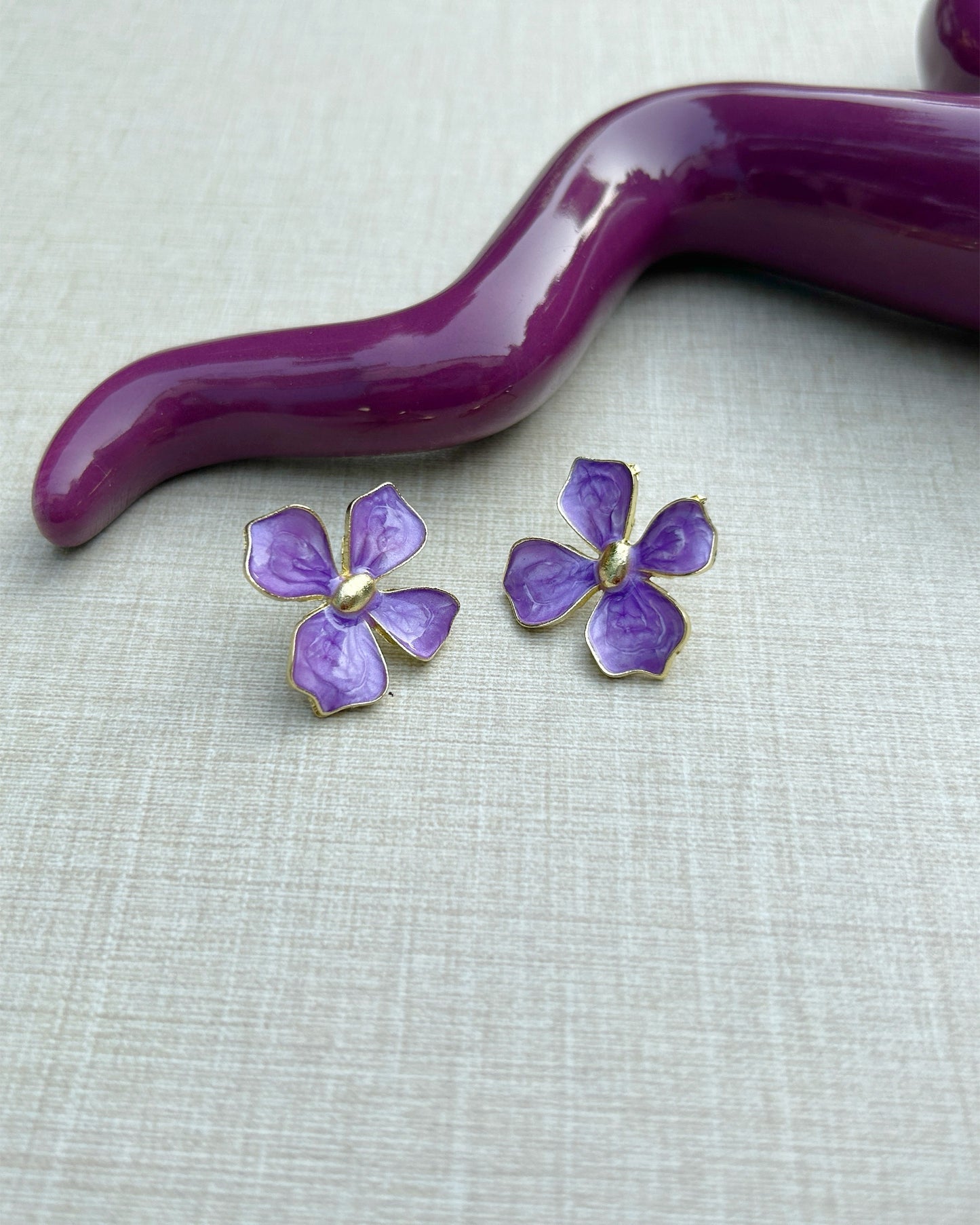 lavender color earrings