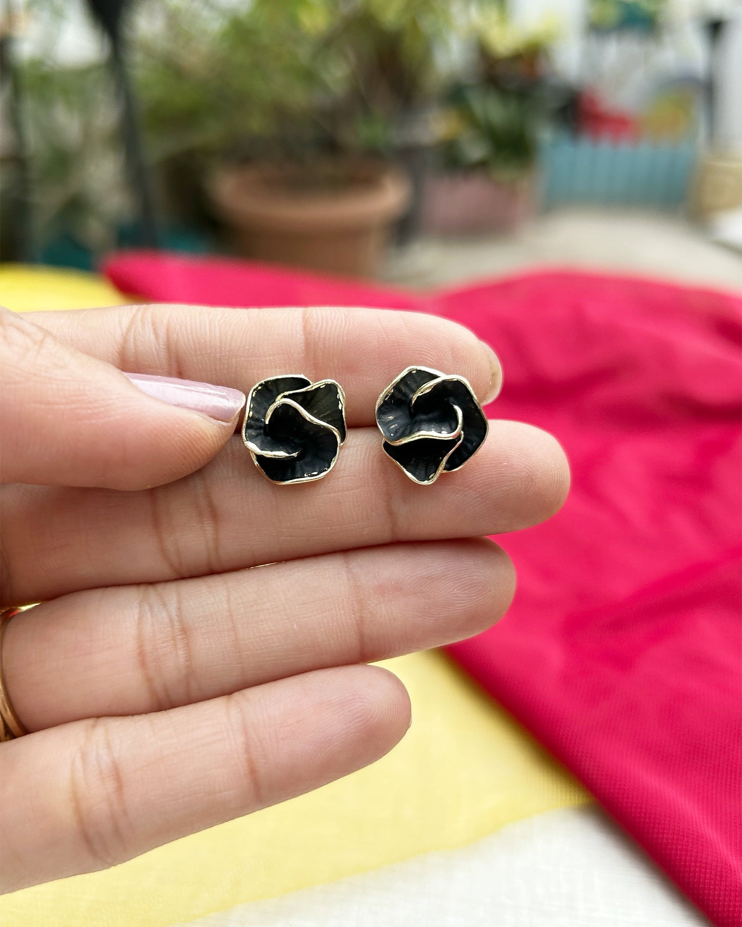 rose earrings