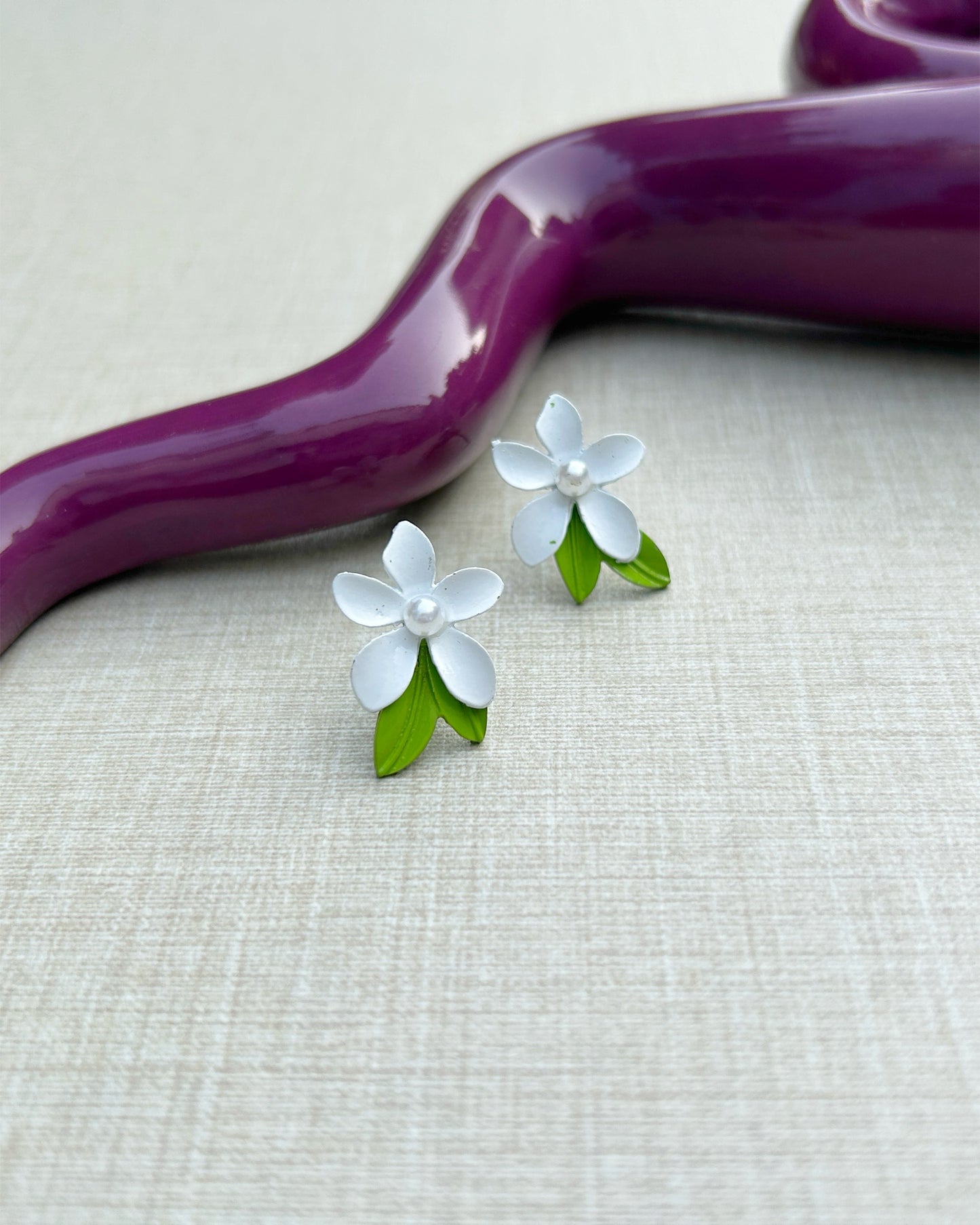 white earrings for women