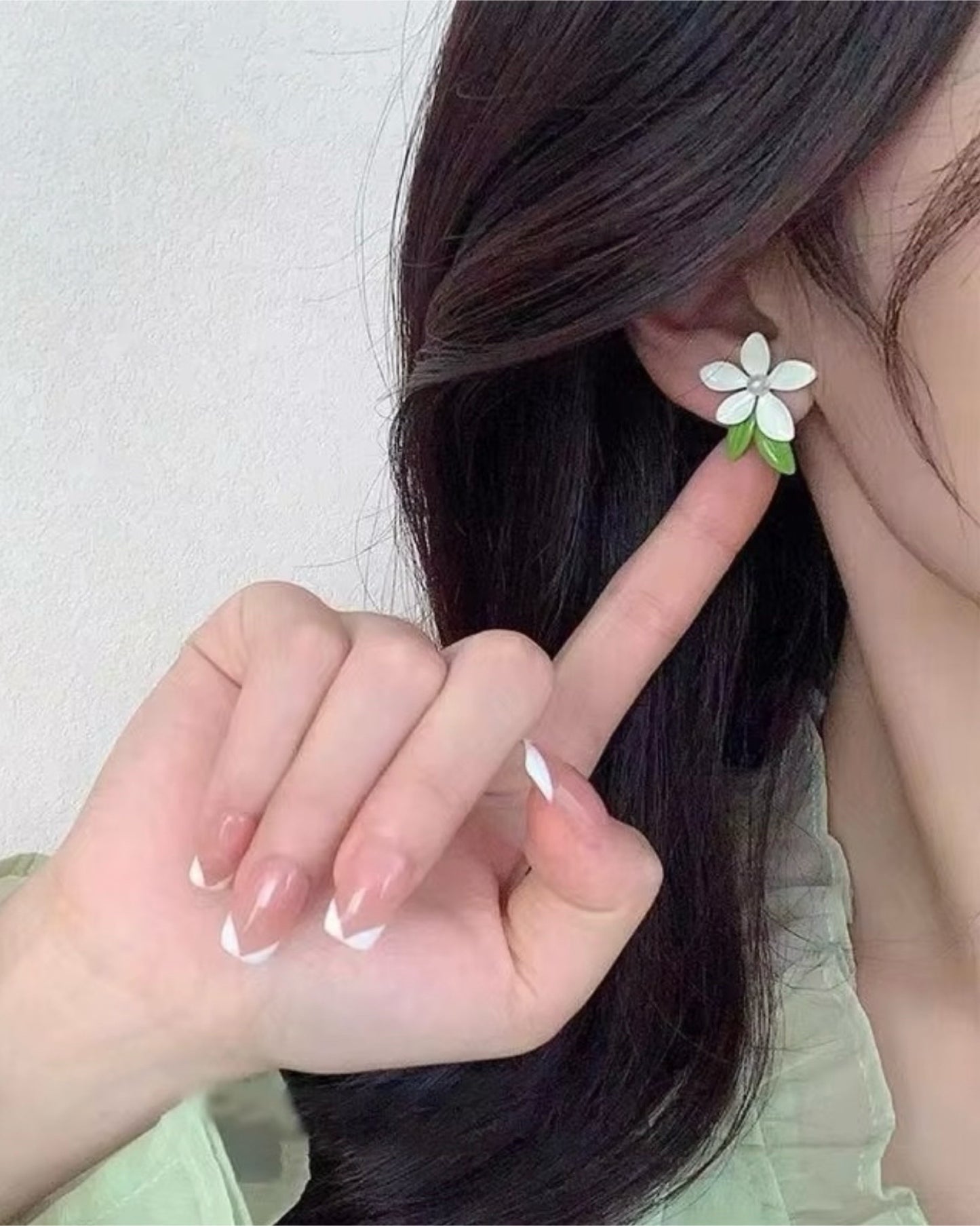 white earrings for women
