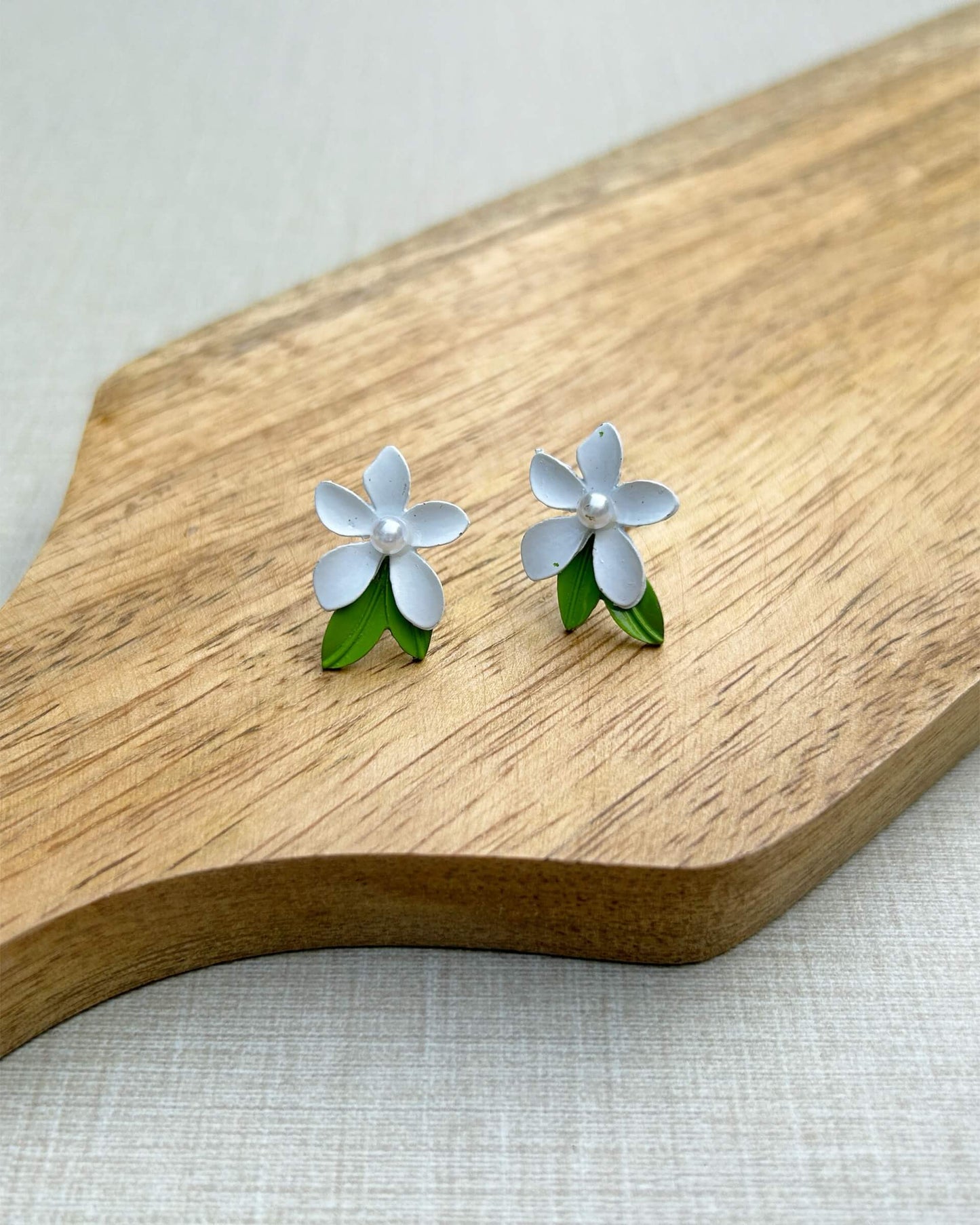 white earrings for women