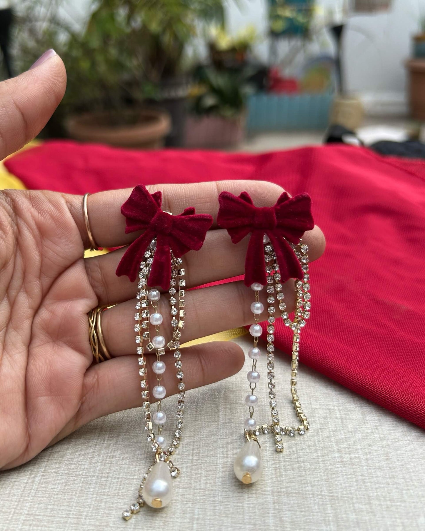 long chain earrings
