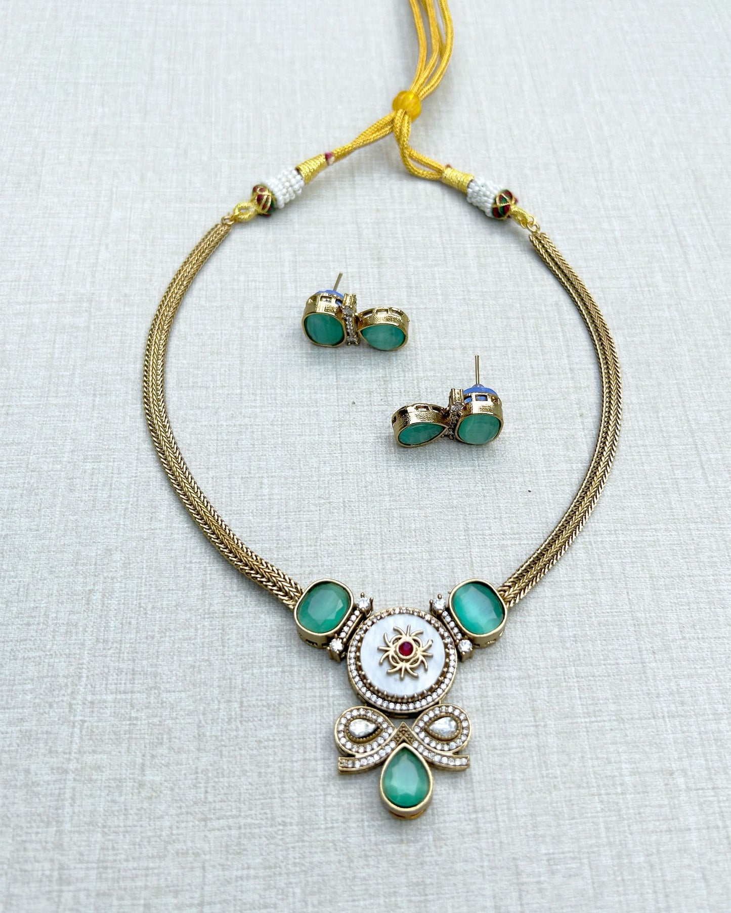 matching earring and necklace set