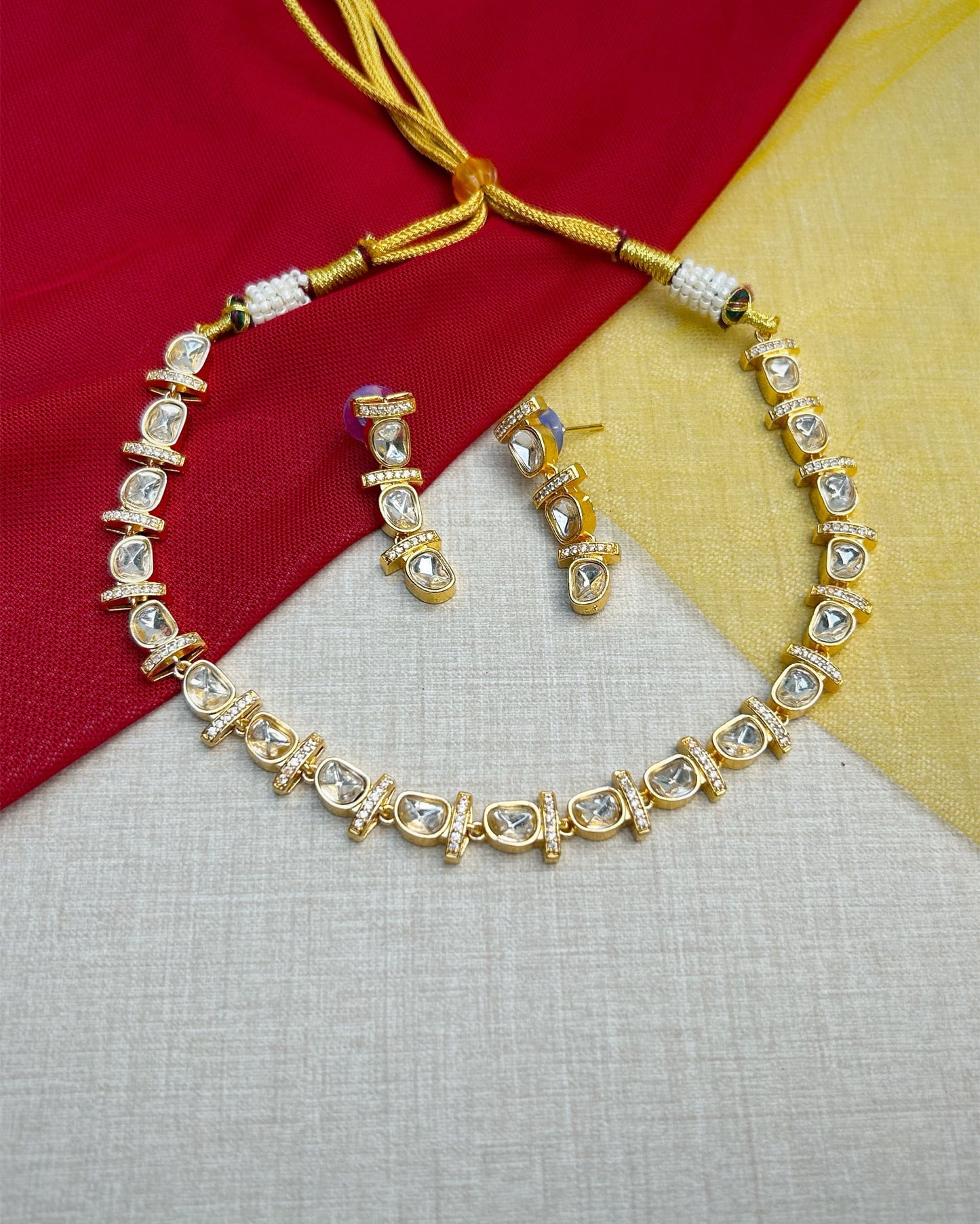 Gold Necklace Set For Women I Velvet Box
