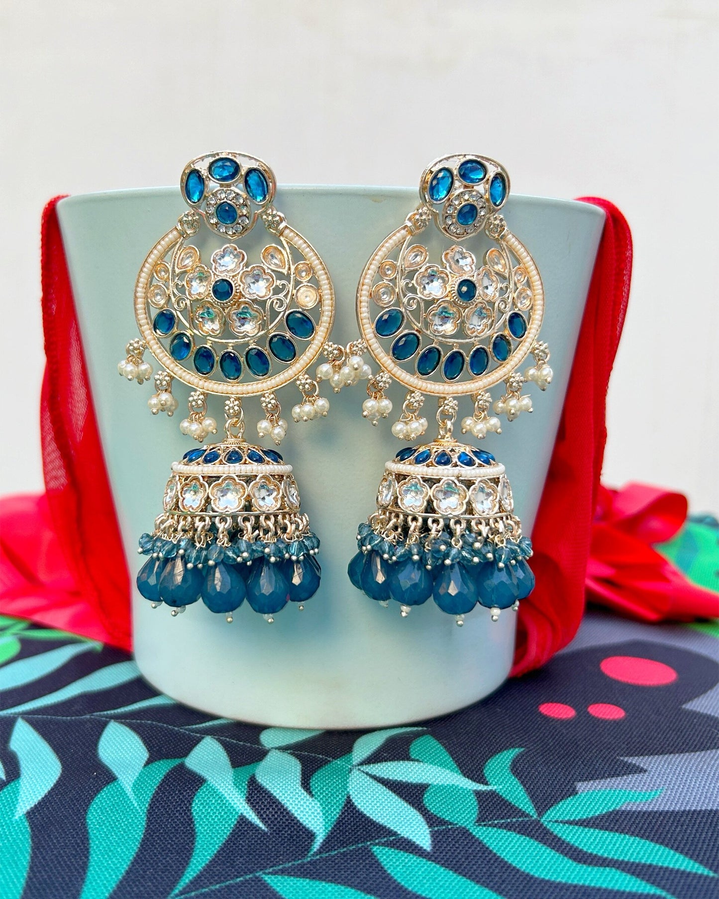 kundan jhumkas
