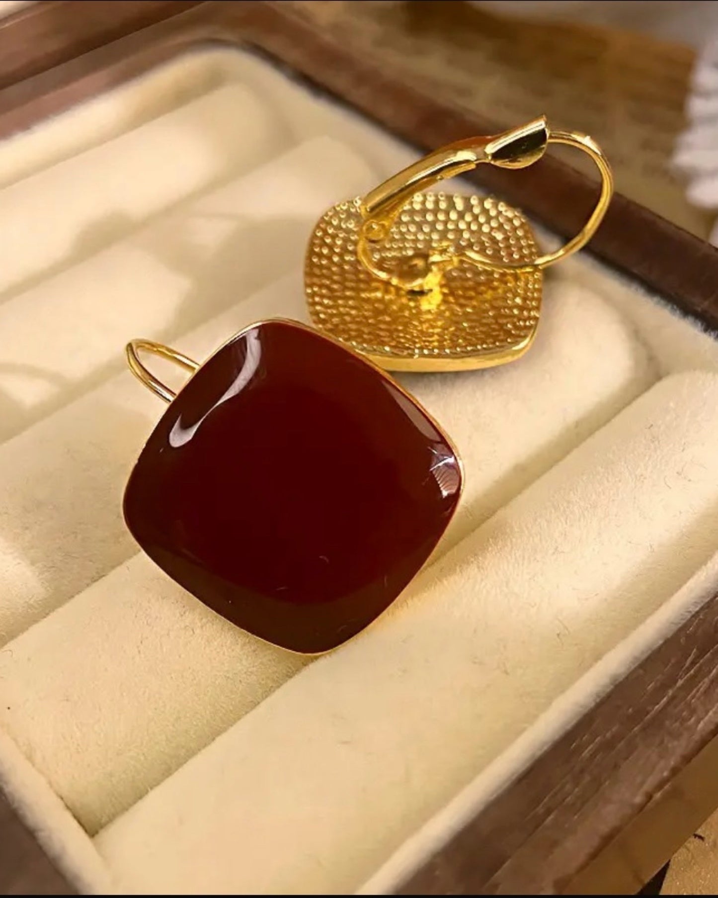 women's red earrings