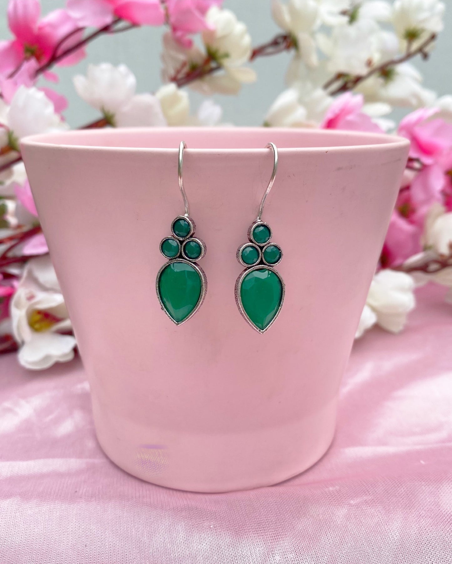 Green Addison Silver Replica Dangler