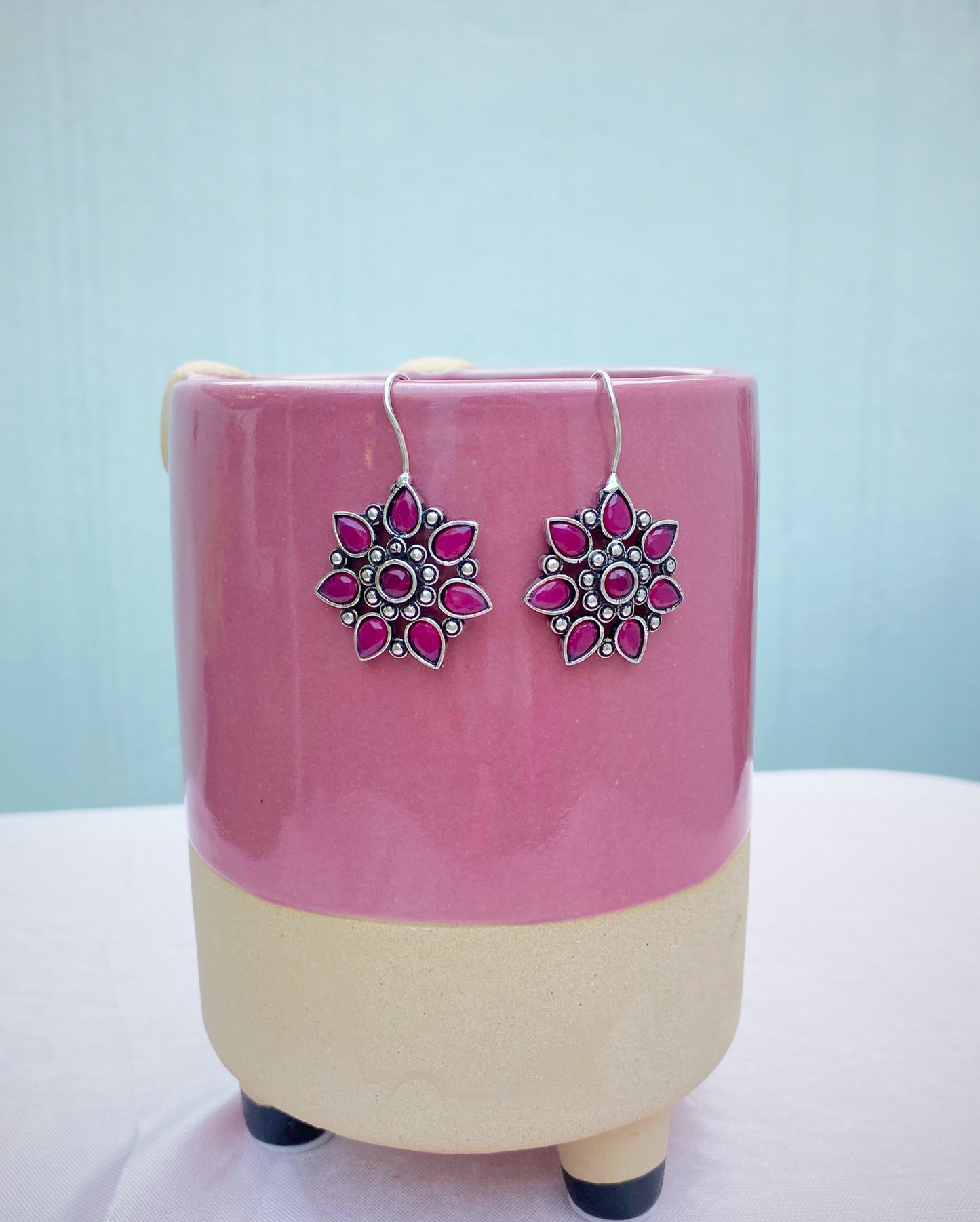 Pink Alice Floral Dangler