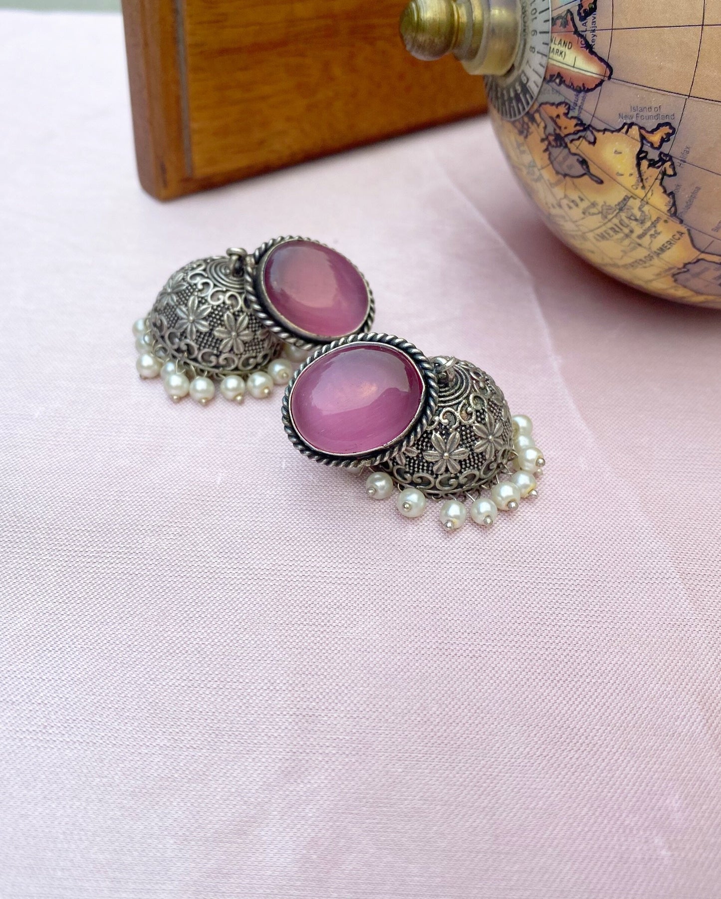 Pink Ariana Jhumki