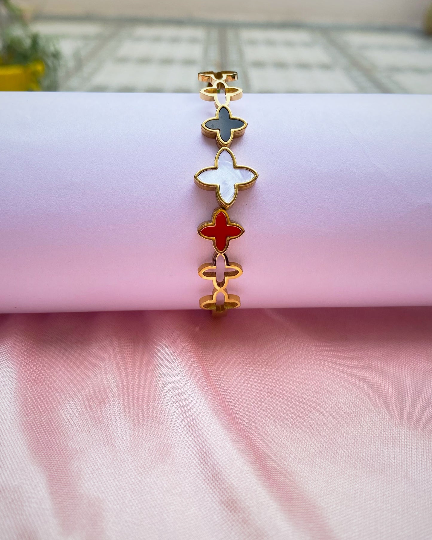 Multi-Color Clover Bangle