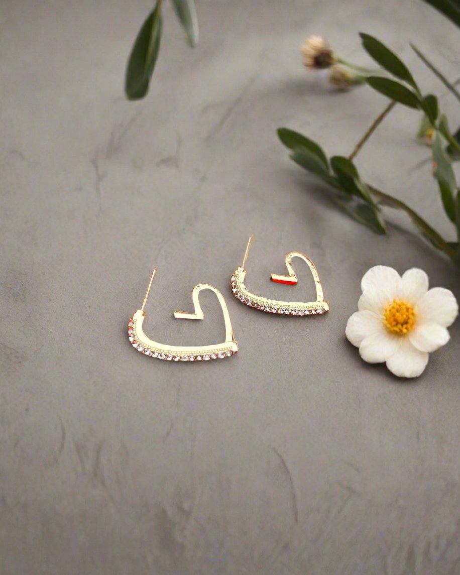 gold coloured earrings
