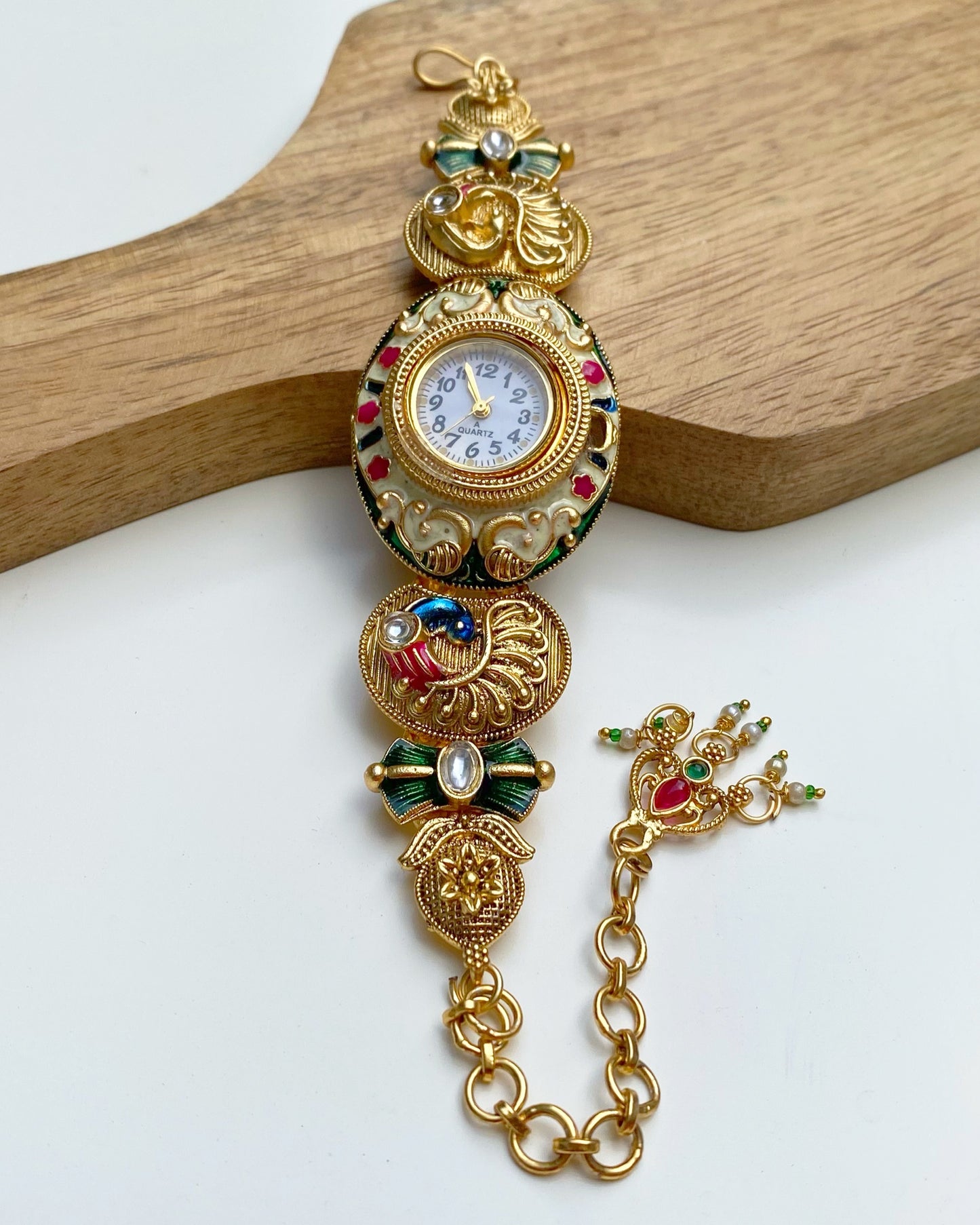 Traditional Peacock Charm Watch