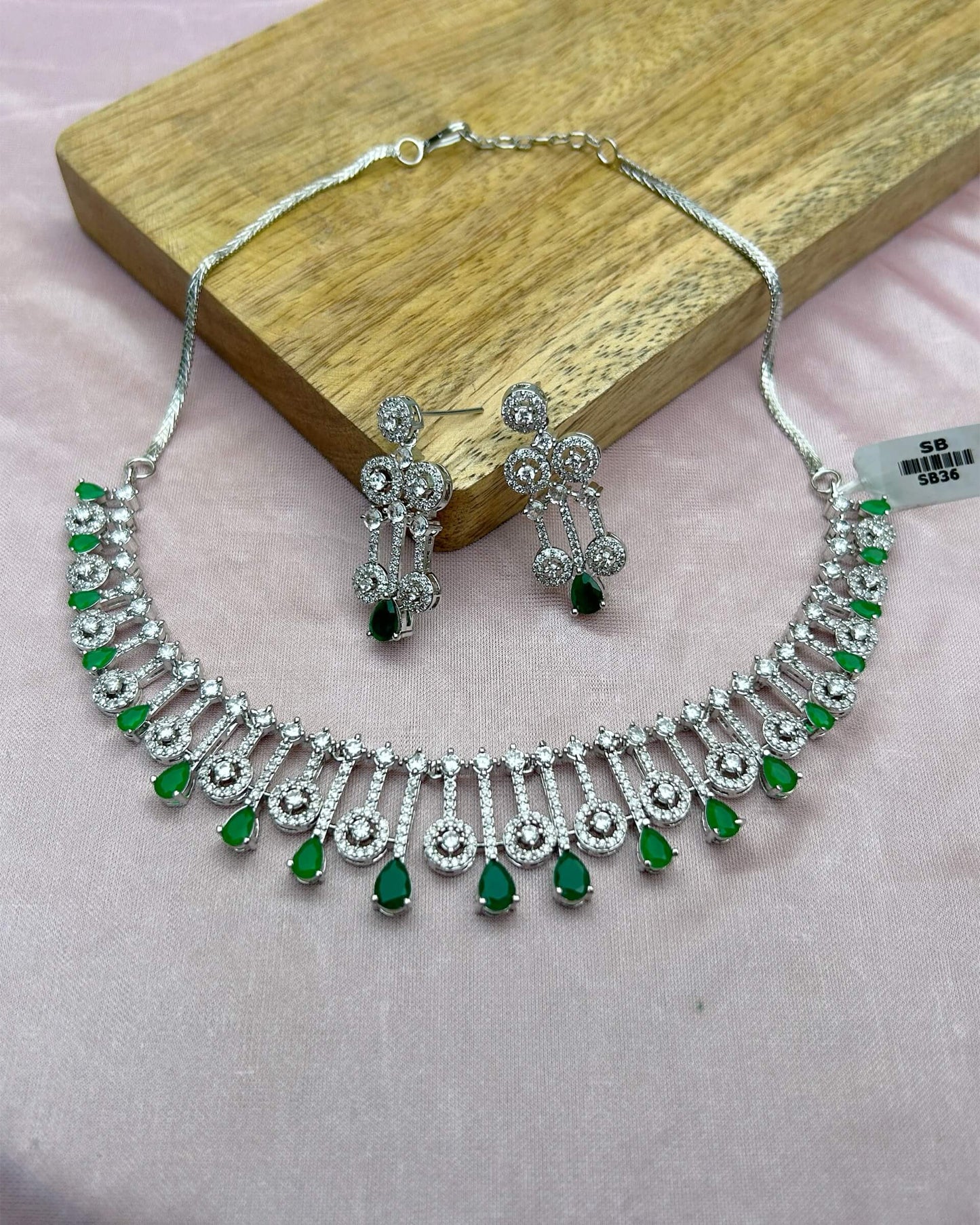 american diamond necklace set
