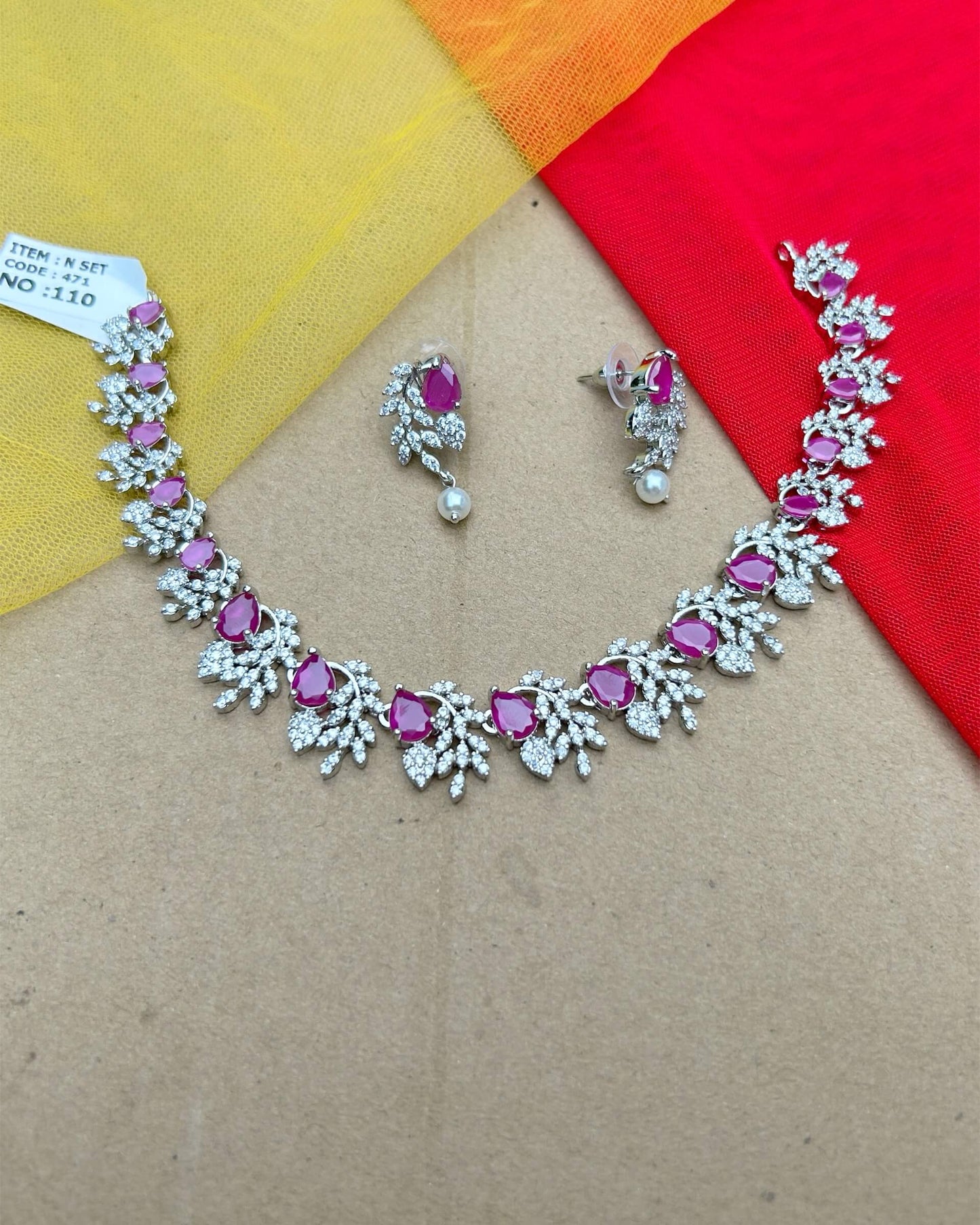pink necklace