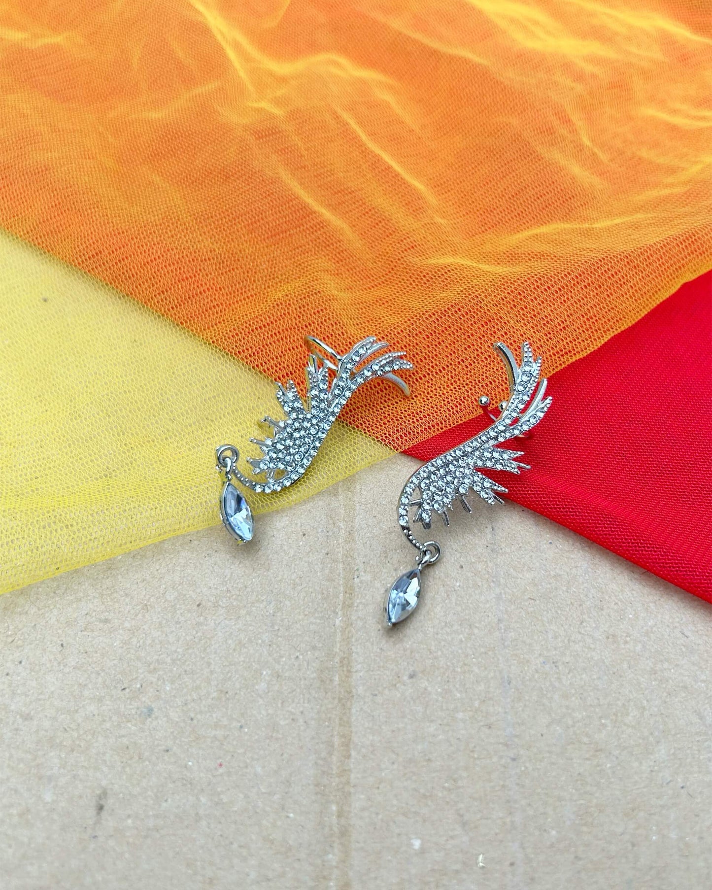 earrings with rhinestones