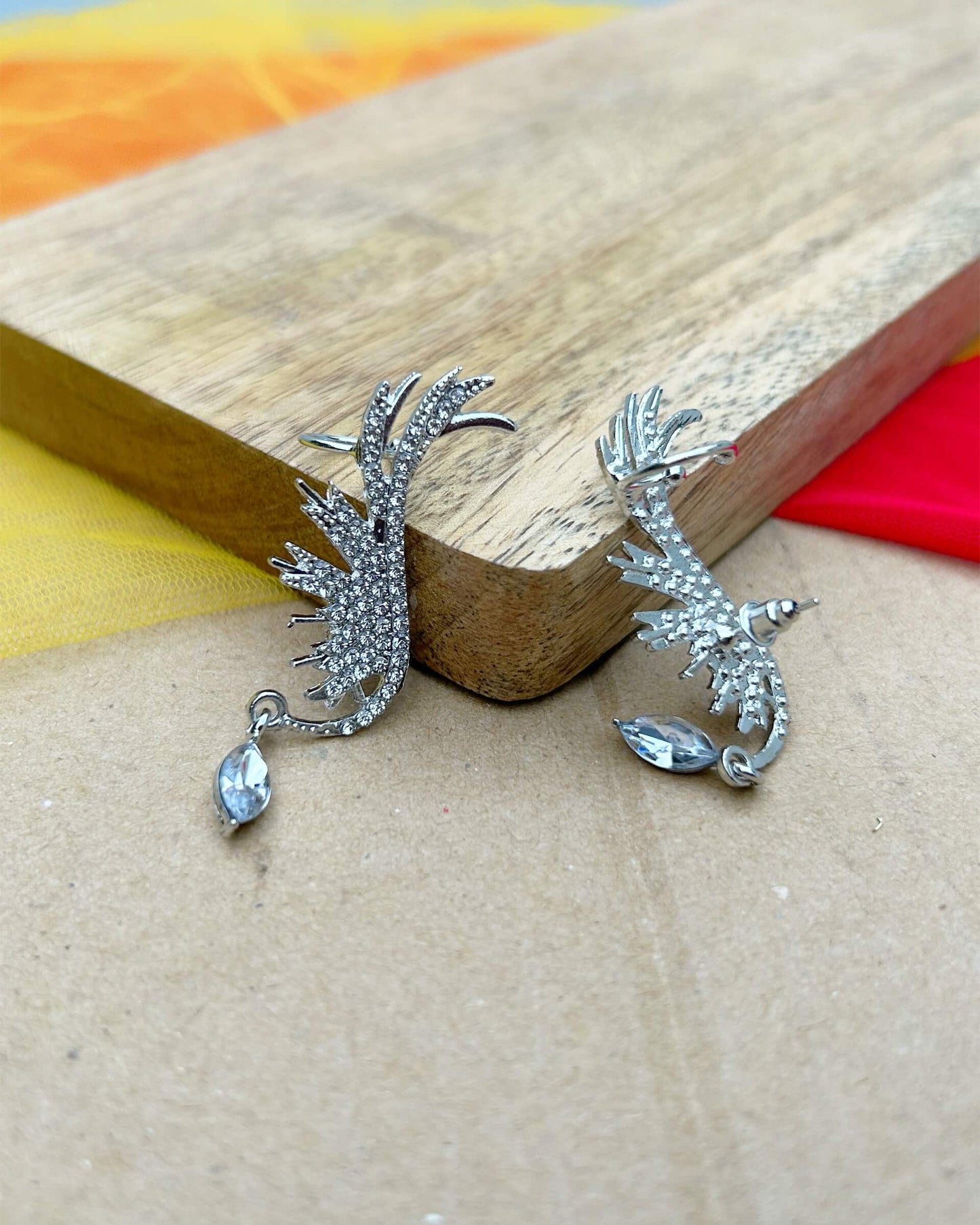 earrings with rhinestones