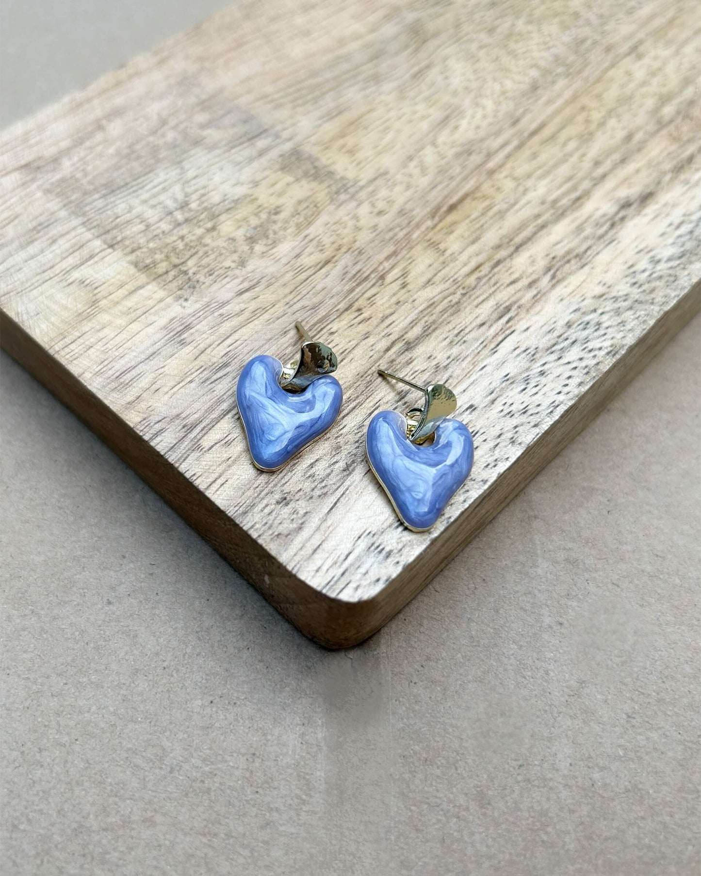Blue Drop Glaze Love Stud