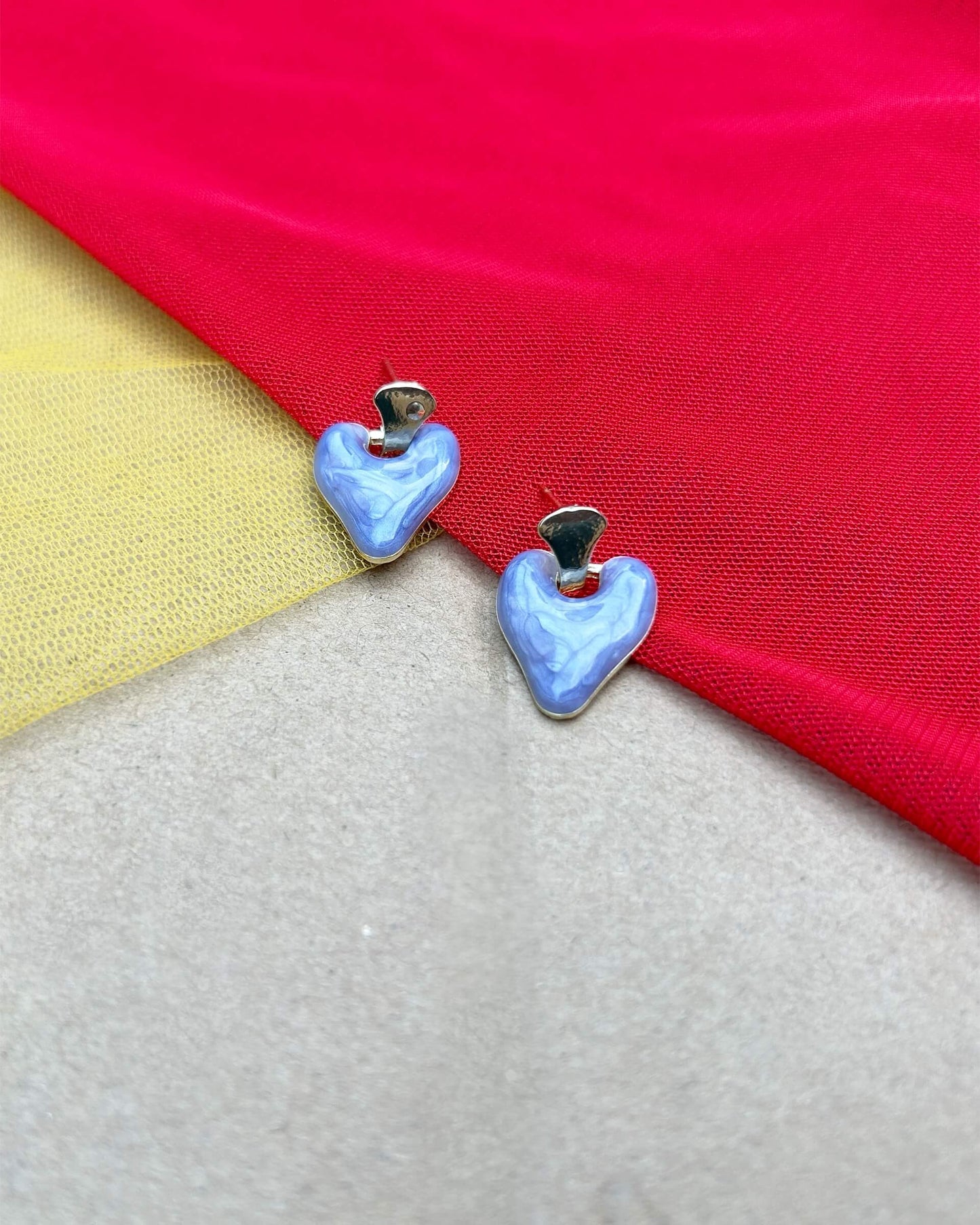 Blue Drop Glaze Love Stud