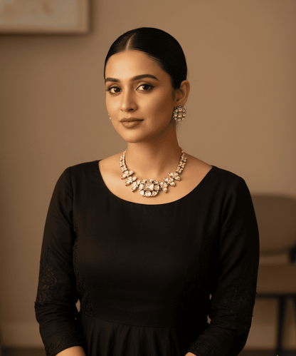 white stone necklace