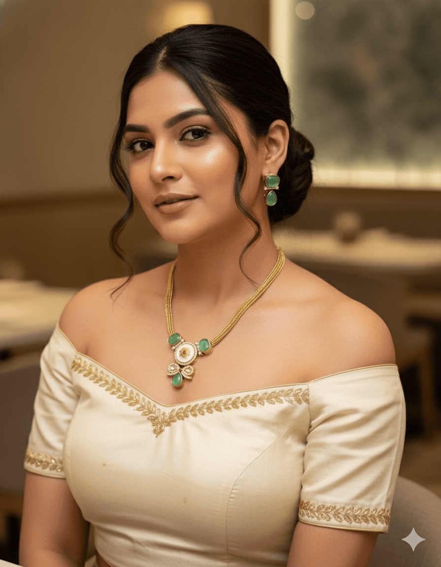 matching earring and necklace set