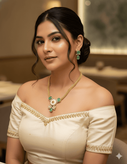 matching earring and necklace set