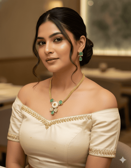 matching earring and necklace set