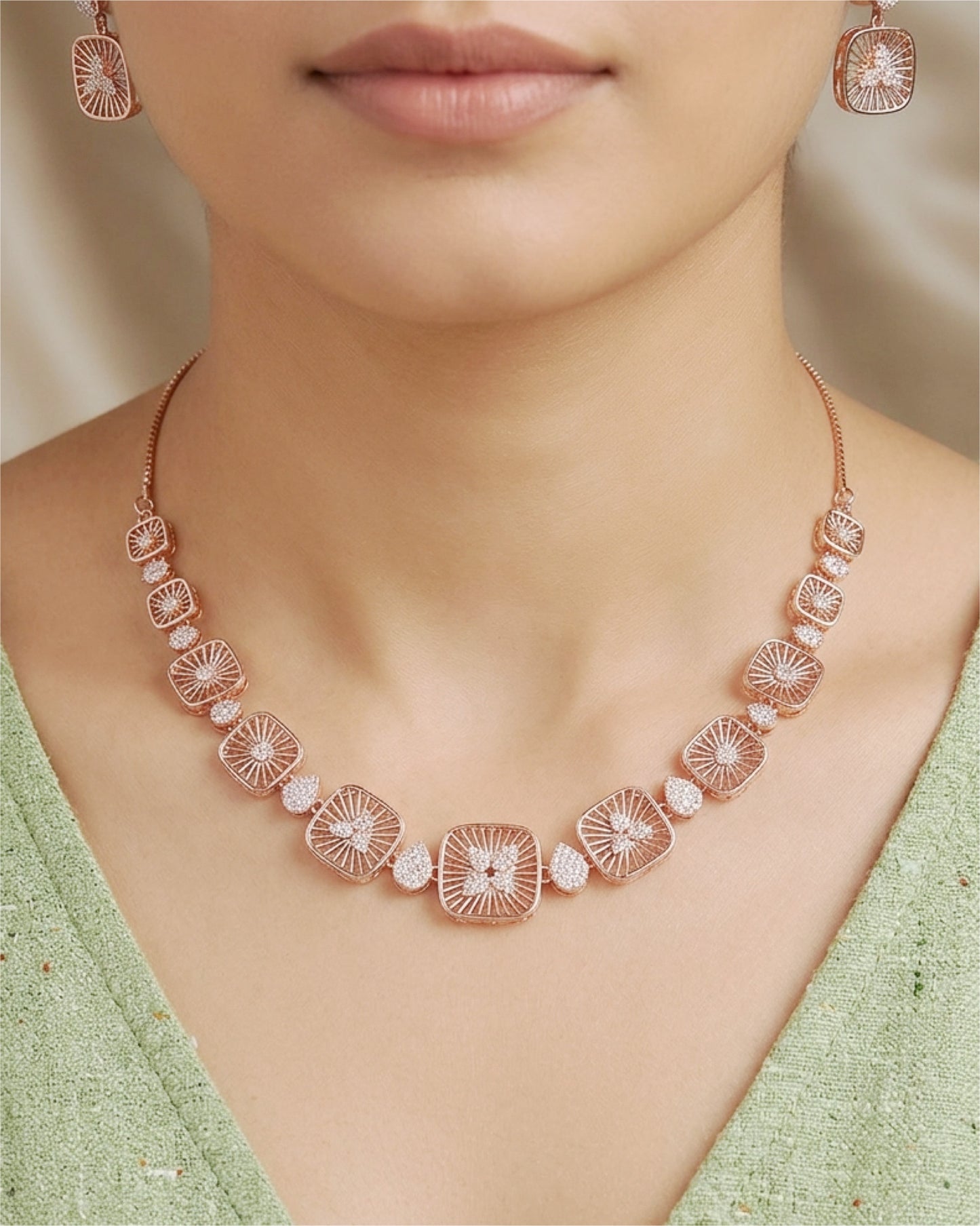 Rose Aura Necklace Set