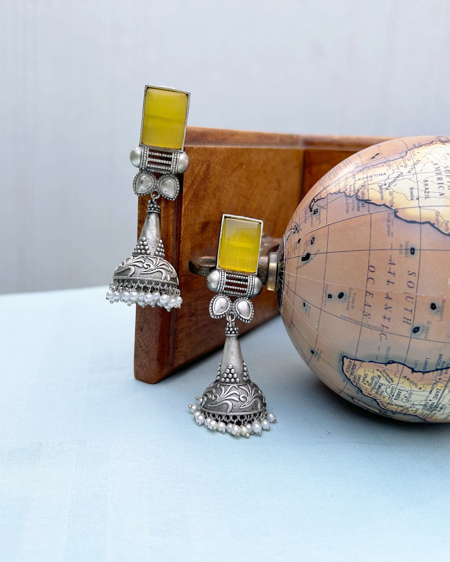 Yellow Charru Jhumka