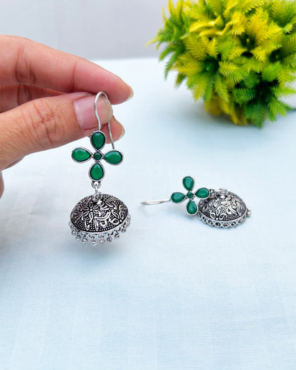 jhumka earrings oxidised