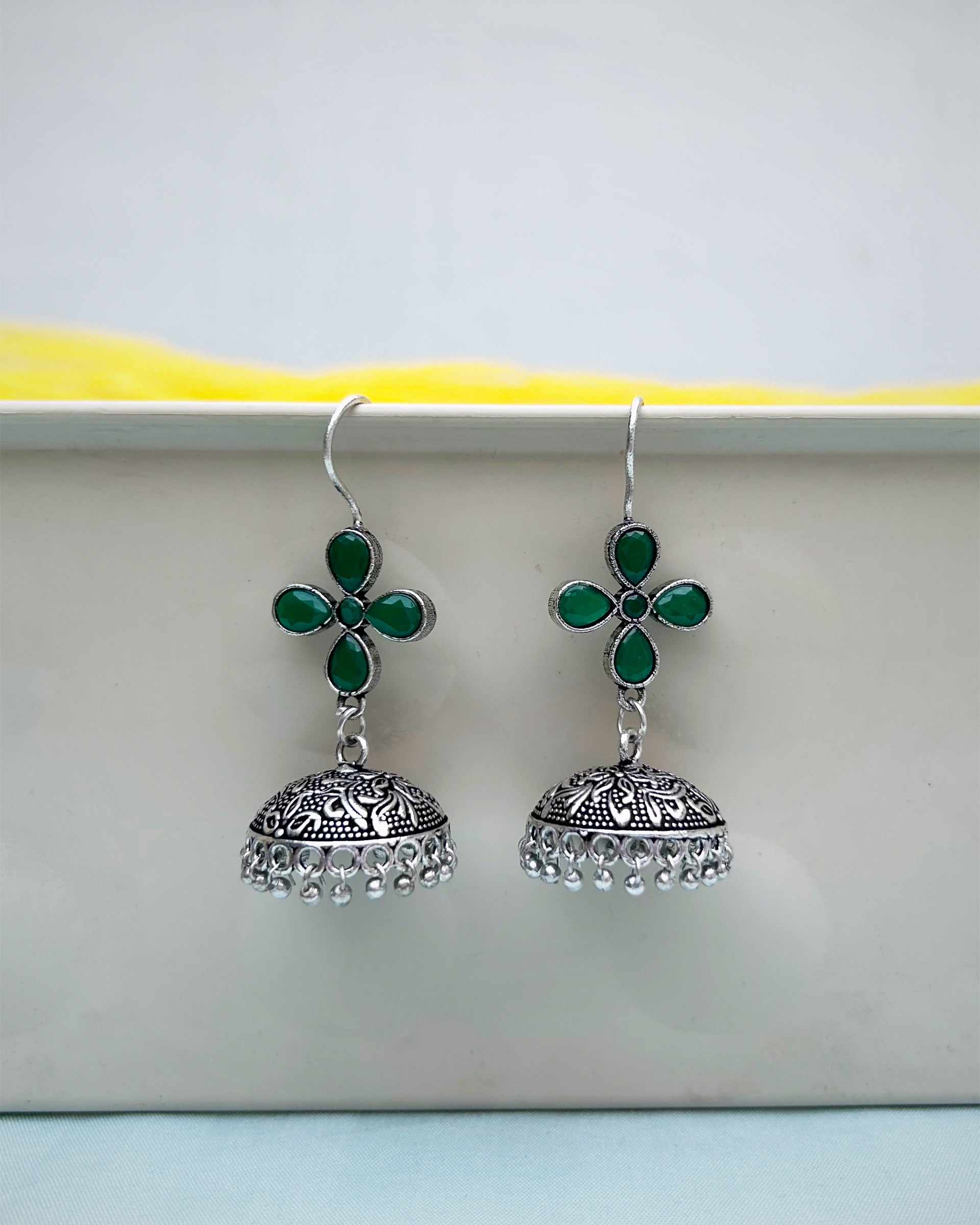 jhumka earrings oxidised