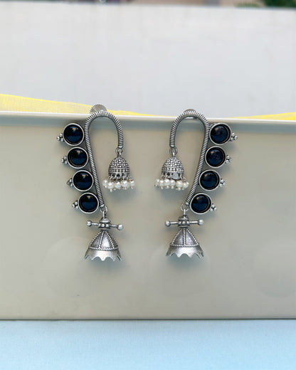 Black Jhumka Earrings