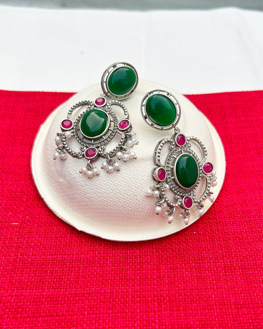 Green & Pink Aria Earring