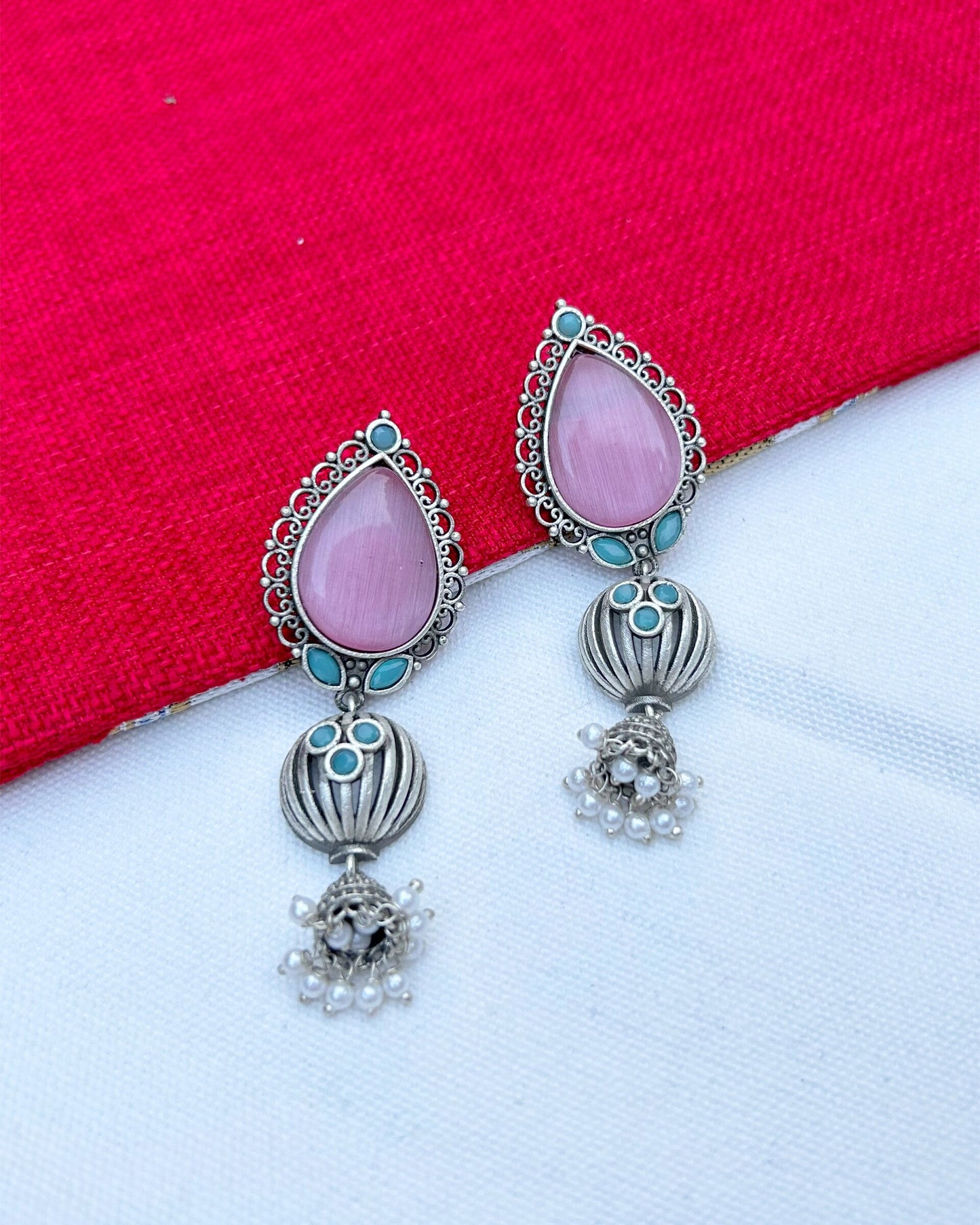 Pink Anika Small Jhumka