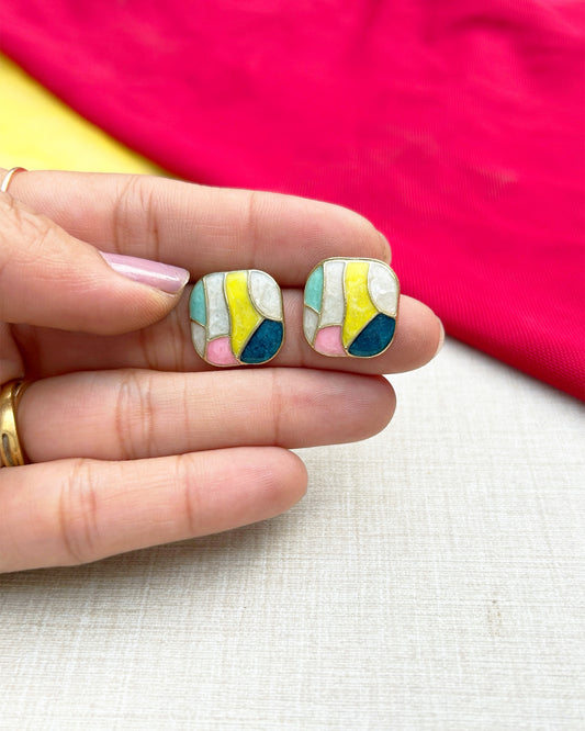 Ear Stud Earrings I Velvet Box