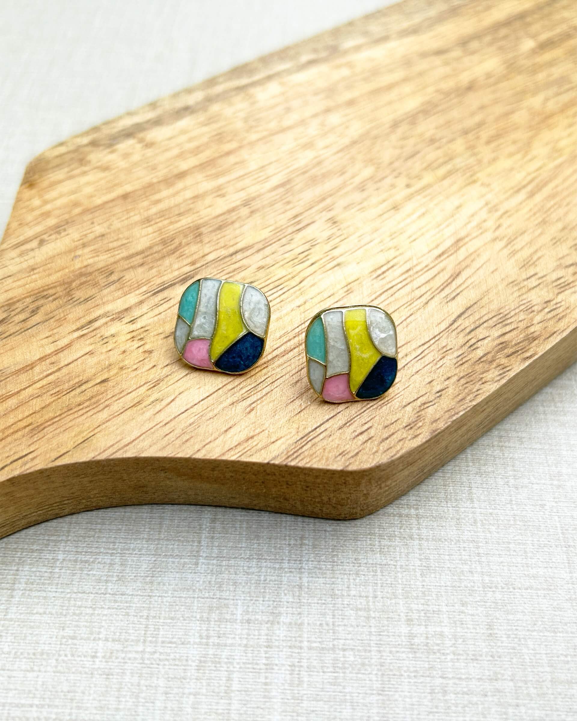 Ear Stud Earrings I Velvet Box