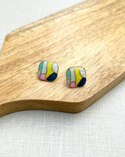 Ear Stud Earrings I Velvet Box