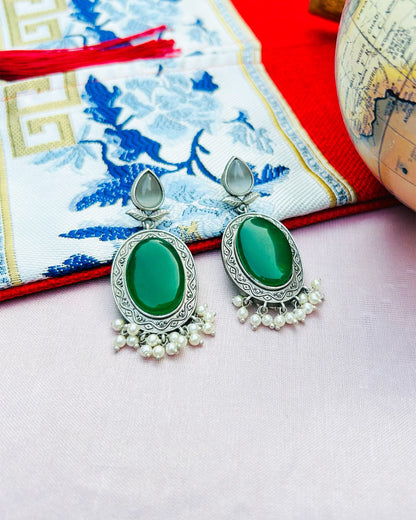 Dia Green Monalisa Stone Earring