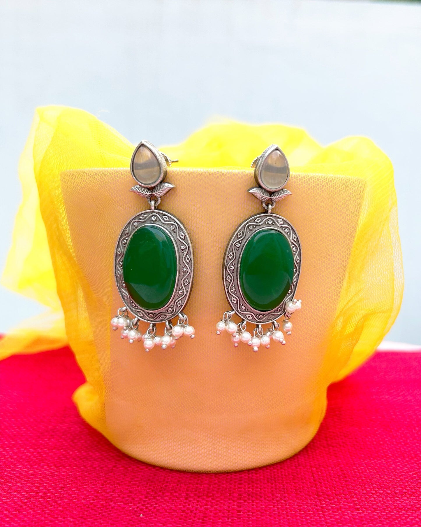 Dia Green Monalisa Stone Earring