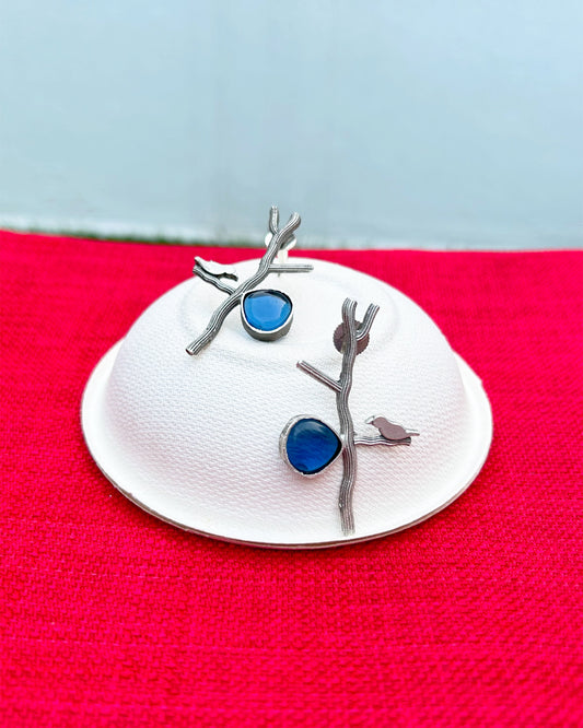 Dimitri Blue Bird Nest Earring