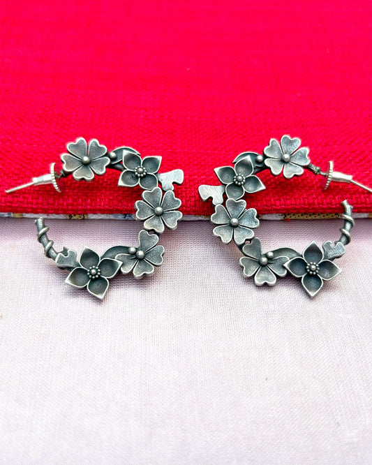 Anaya  Floral Half Hoops Earring