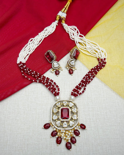 pearl necklace earring set