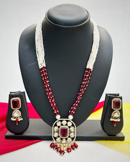 pearl necklace earring set