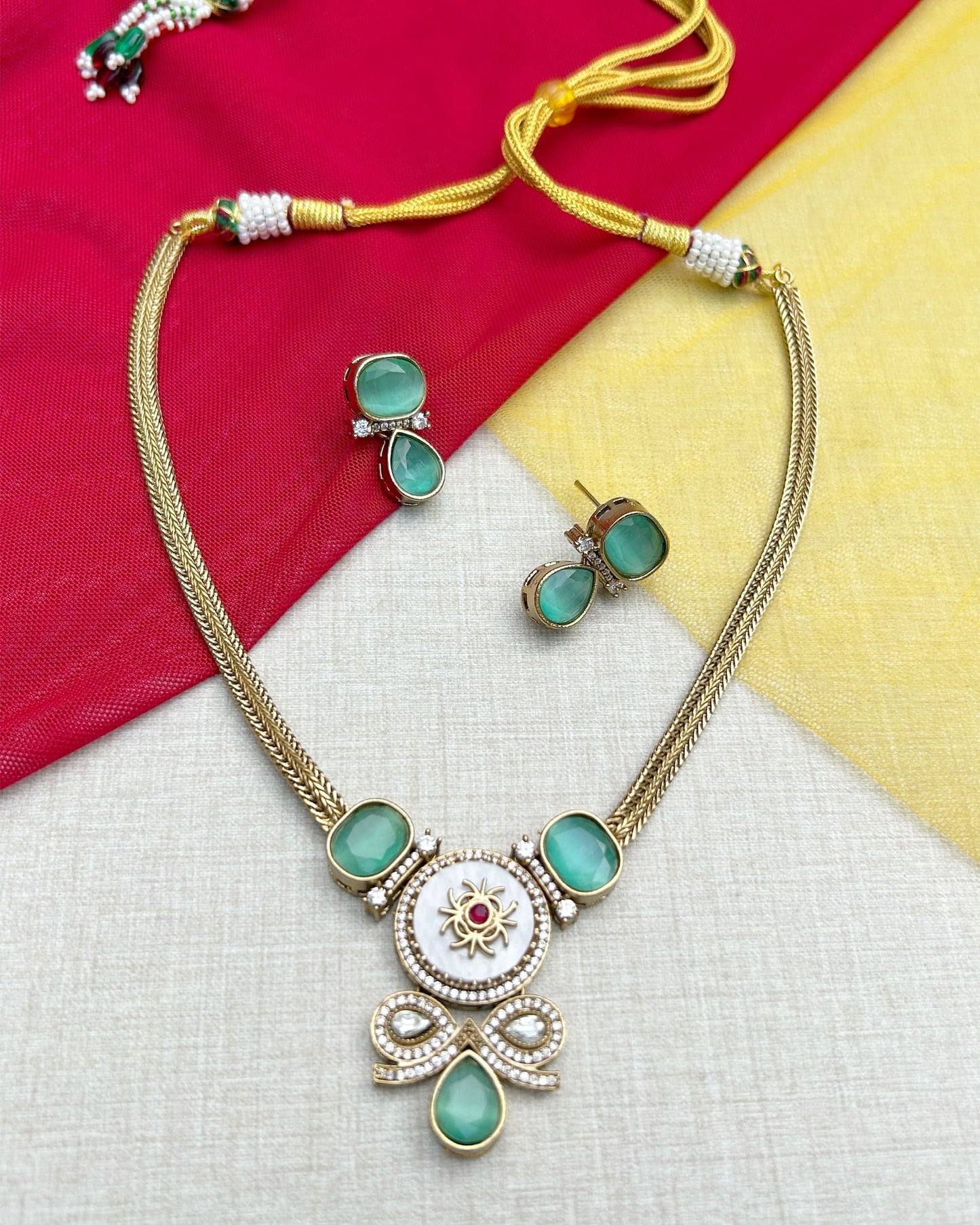 matching earring and necklace set