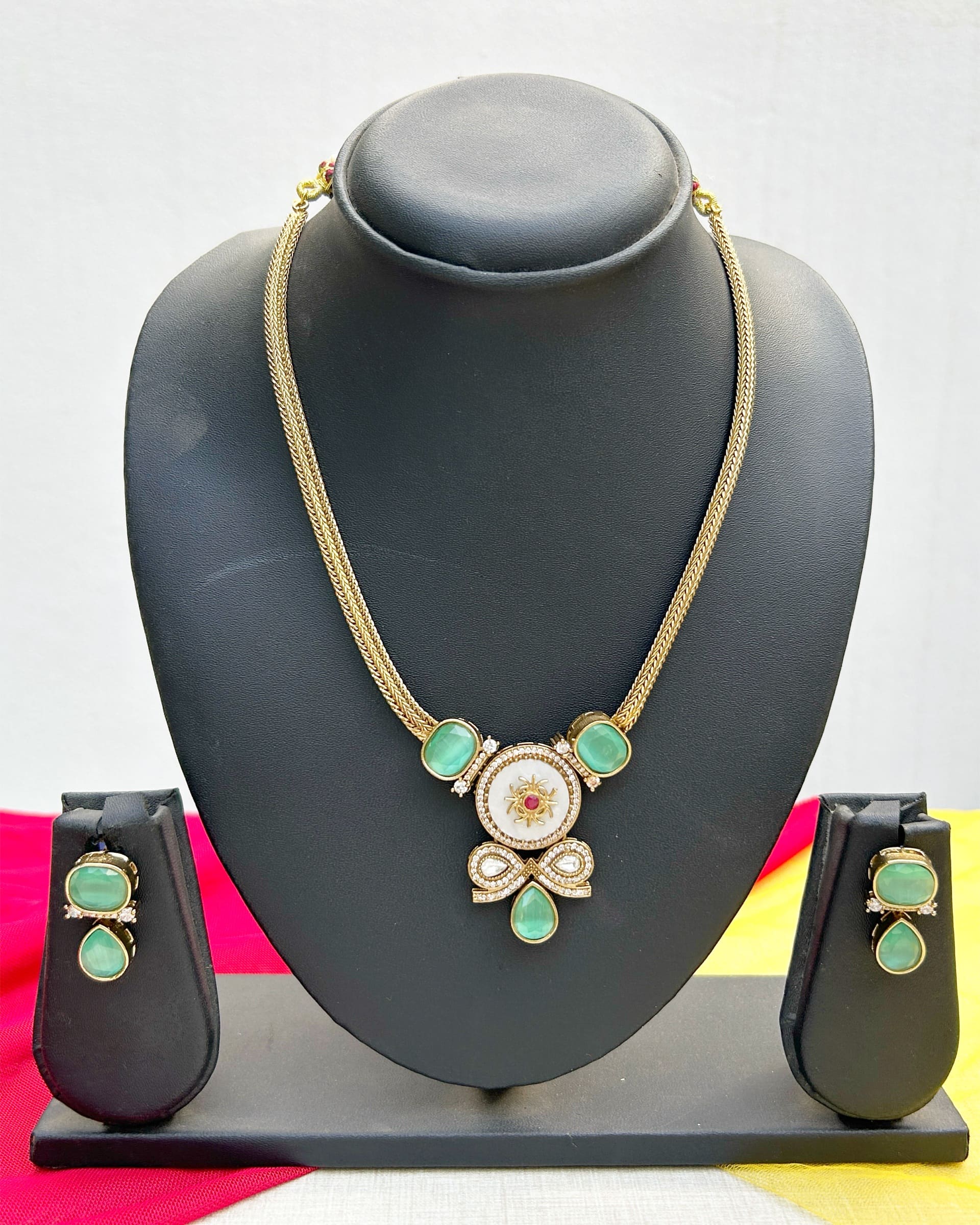 matching earring and necklace set